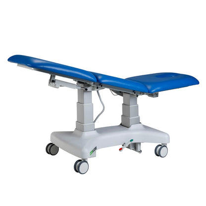 Plinth Medical 3 Section Platinum Electric Treatment Couch 94PLI-3 tilted with head raised