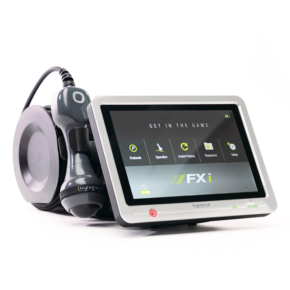 LightForce FXi 15W portable battery powered therapy laser for mobile physio