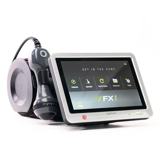 LightForce FXi 15W portable battery powered therapy laser for mobile physio